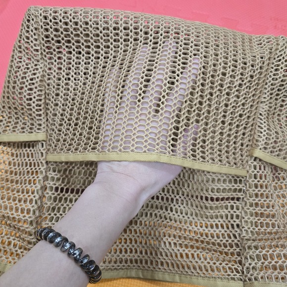 Mesh Beach Bag Tote with 8 Pockets - Large Pool Bag & Sand-Free Toy Organizer - - Picture 3 of 11